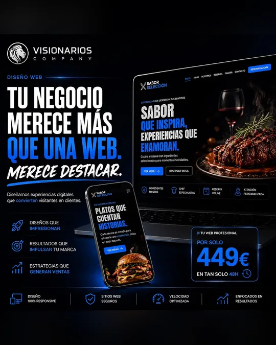 Diseño de páginas web profesionales desde 449 euros: tu negocio merece más que una web